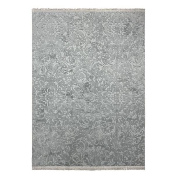 Dette produkt hedder Reno Daphne, fremstillet af Polyester materiale med en smuk Grå farve - SE Mattor