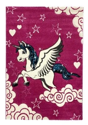 Moderne Tæppe Diamond Unicorn Lyserød