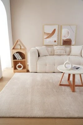 Vaskbar Blød Ryamata Fluffy Beige