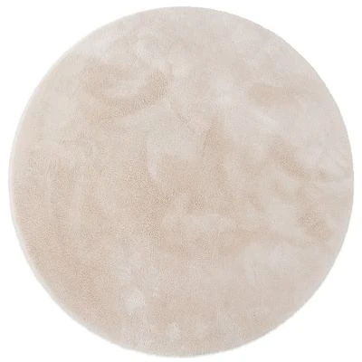Rundt Fluffy Beige