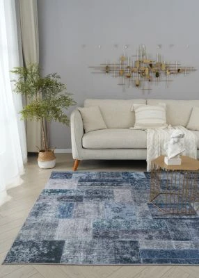 Patchwork Tæppe Mario Sullo Grå