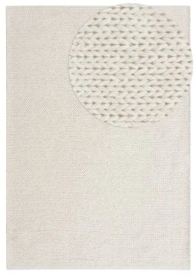 Uldtæppe Mellby Offwhite