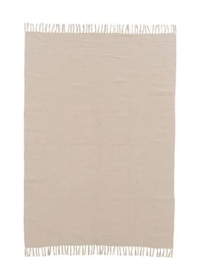 Telly Beige Bomuldstæppe