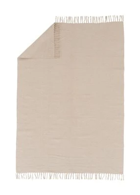 Telly Beige Bomuldstæppe
