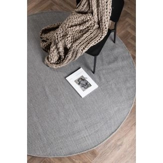 Rundt Anata Lysegrå Uldtæppe
