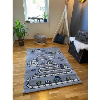 Børne Tæppe Motive Playtime Grå