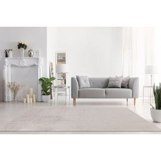 Giron Canyon Greige Konstsilkesmatta