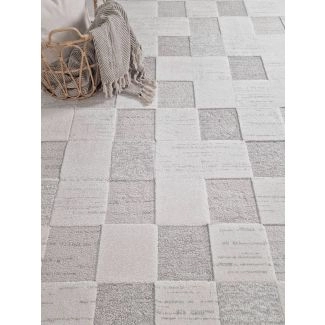 Løber Elarra Draxen Grå/Hvid Moderne Tæppe