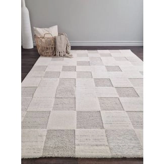 Modern Matta Elarra Draxen Grå/Vit