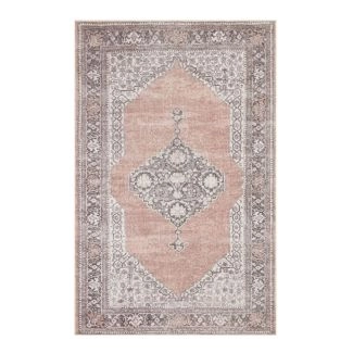 Verdun Opale Brun Tvättbar Bomullsmatta