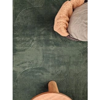 Galio Beat Smaragdgrön Tvättbar Matta