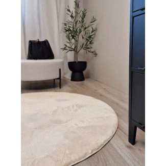Rundt Eline Natur Ryatæppe