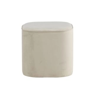 Puf Adela Velvet Hvid