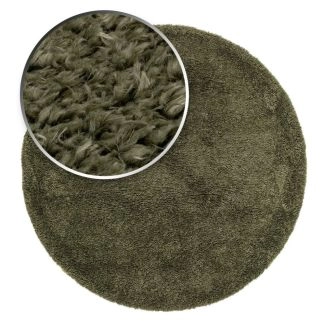 Rundt Barbet Grøn Ryatæppe
