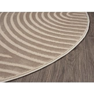 Rundt Bella Zen Mørk Beige
