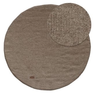 Rundt Dalen Brun Uldtæppe