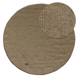 Rundt Dalen Brun Uldtæppe