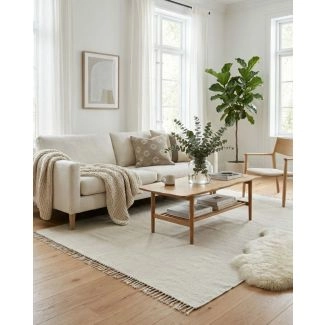 Uldtæppe Dalen Offwhite