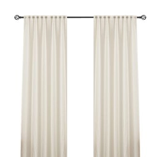 Ellinor Beige 2x135x250 cm Linnegardin-look 2-pak