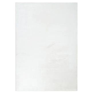 Blød Pels-look Tæppe Glossy Offwhite