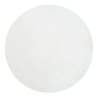 Rundt Glossy Offwhite Blød Pels-look Tæppe