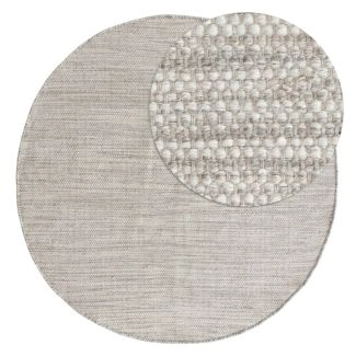 Rundt Norrsken Grå Uldtæppe