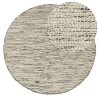 Rundt Norrsken Taupe Uldtæppe