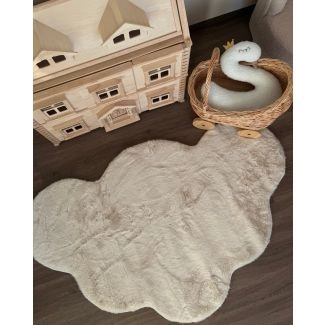 Børnetæppe Blød Pelslook Rabbit Cloud Lys Beige