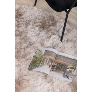 Rundt Bolton Beige Ryatæppe