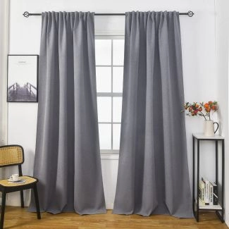 Mörkläggande Gardin 2-pack Solfritt Grå