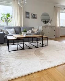Vaskbar Blød Ryamata Fluffy Beige