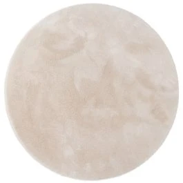 Rundt Fluffy Beige