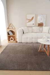 Vaskbar Blød Ryamata Fluffy Taupe