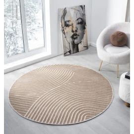 Rundt Bella Spin Mørk Beige