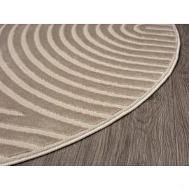 Rundt Bella Zen Mørk Beige