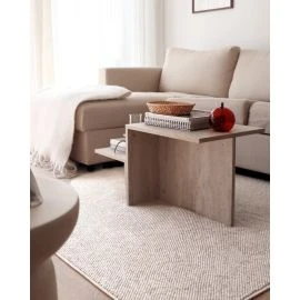 Uldtæppe-look Nordic Beige