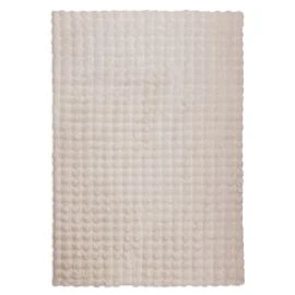 Vaskbart Pels-tæppe Rabbit Bubble Lys Beige