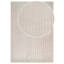 Vaskbart Pels-tæppe Rabbit Stripe Lys Beige