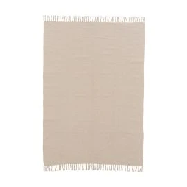 Telly Beige Bomuldstæppe