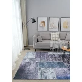 Patchwork Tæppe Vero Rosso Grå