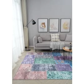 Patchwork Tæppe Vero Rosso Multi