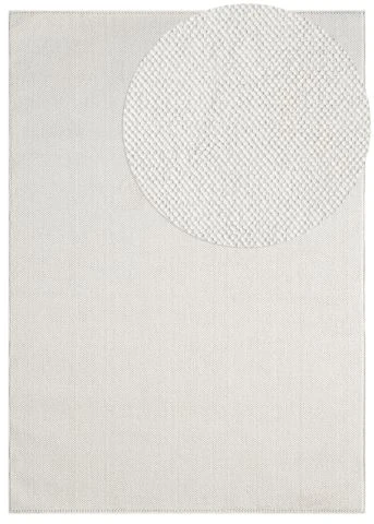 Uldtæppe-look Nordic Offwhite