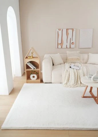 Pels Tæppe Rabbit Lux Offwhite
