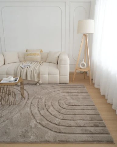 Pels Tæppe Rabbit Zen Taupe