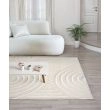 Dette produkt hedder Steam Heat, fremstillet af Polyester materiale med en smuk Offwhite farve - SE Mattor