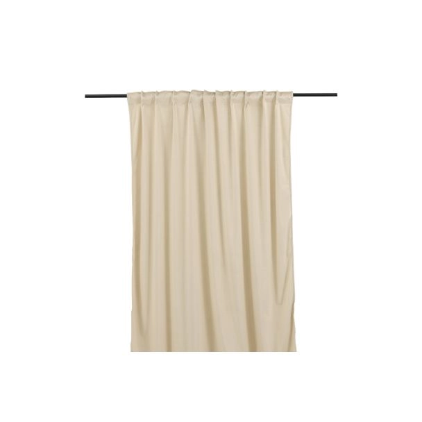 Fløjlsgardin 2-pak Lavendelvind Beige