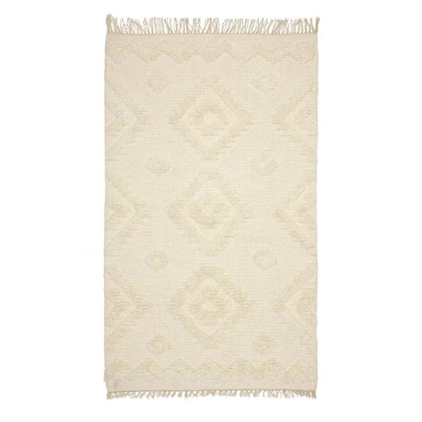 Dette produkt hedder Adrienne, fremstillet af Uld materiale med en smuk Hvid farve - SE Mattor