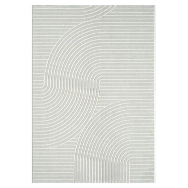 Dette produkt hedder Bella Spin, fremstillet af Polyester & Polypropylen materiale med en smuk Offwhite farve - SE Mattor