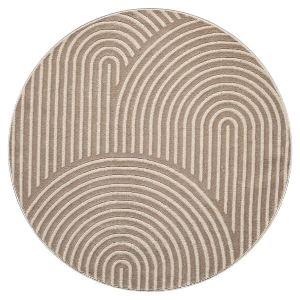 Dette produkt hedder Bella Zen, fremstillet af Polyester & Polypropylen materiale med en smuk Mørk Beige farve - SE Mattor