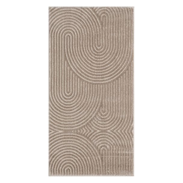 Dette produkt hedder Bella Zen, fremstillet af Polyester & Polypropylen materiale med en smuk Mørk Beige farve - SE Mattor